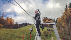 Alpirsbach (Reinerzau) - Aufbau Skilift